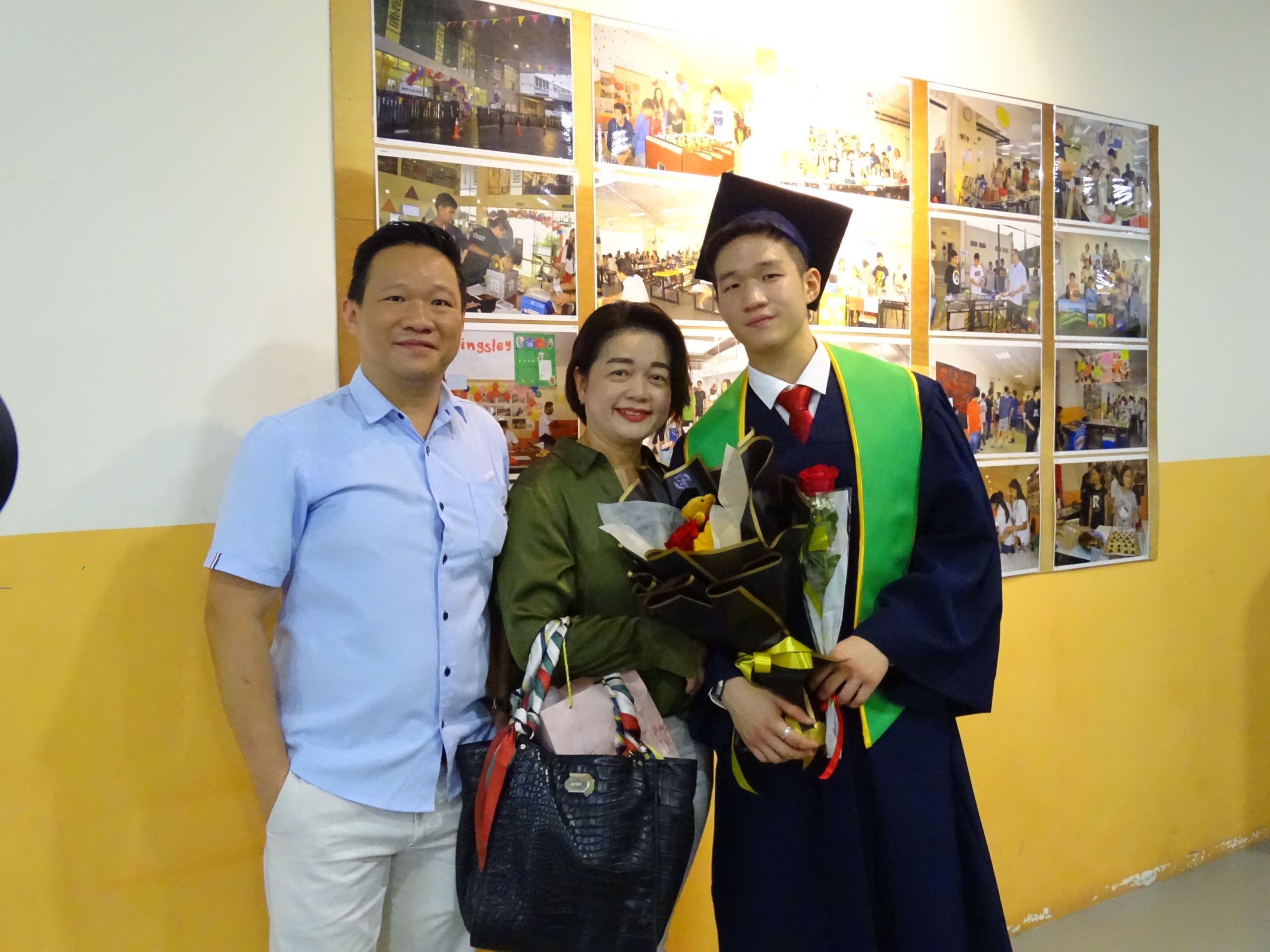 Our graduate and Valedictorian Year 2024 with his proud parents