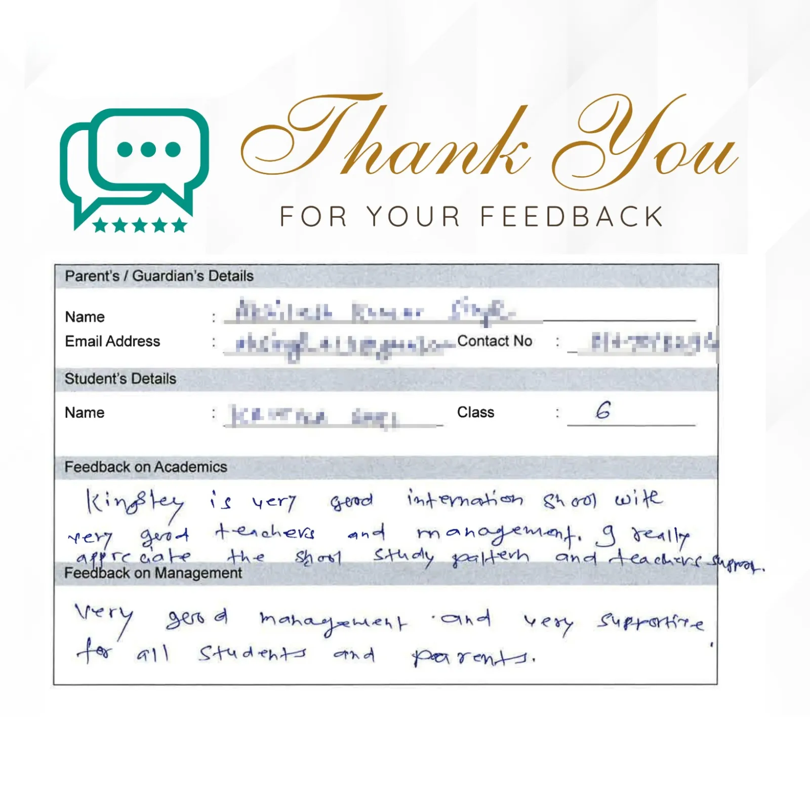 Parent feedback 3