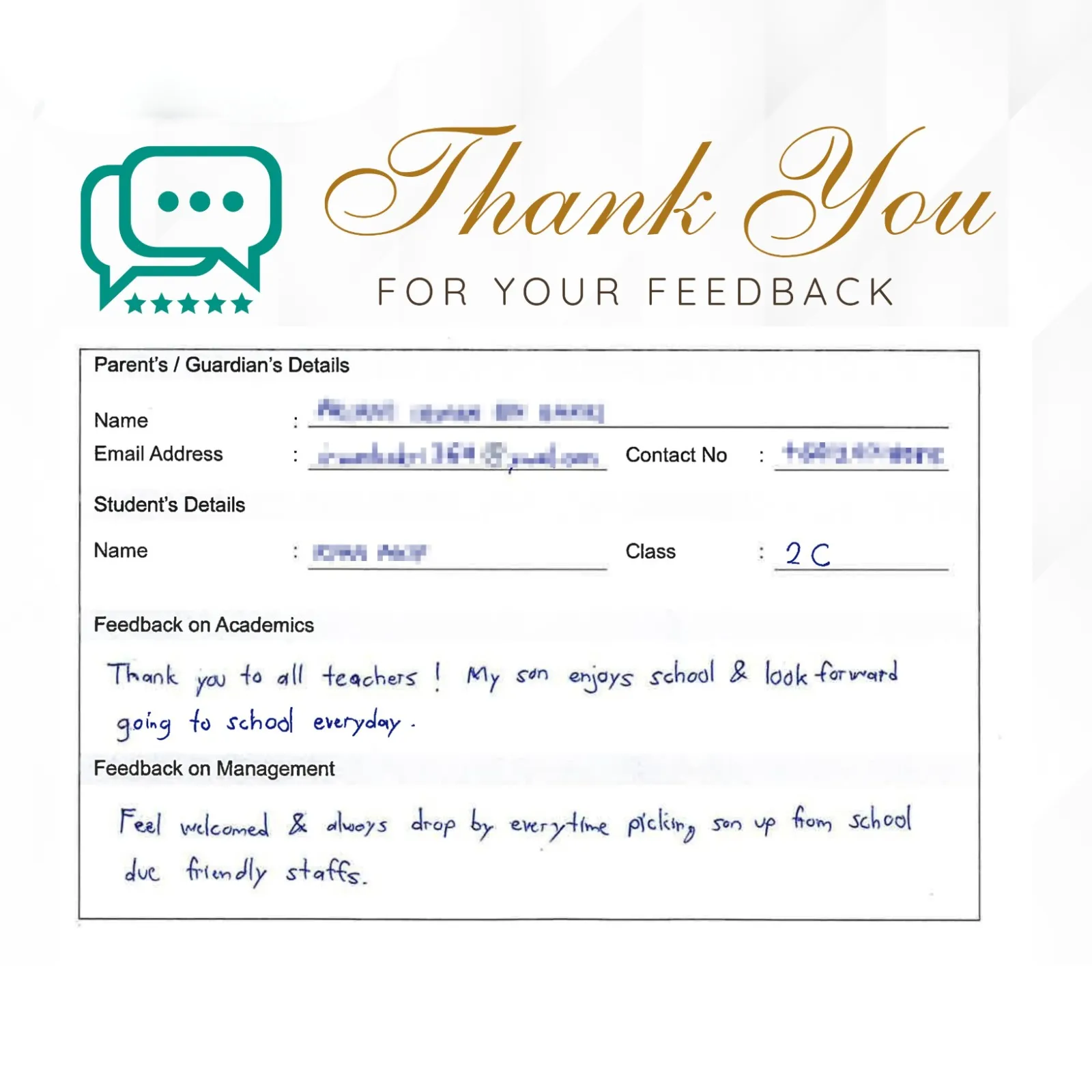 Parent feedback 5