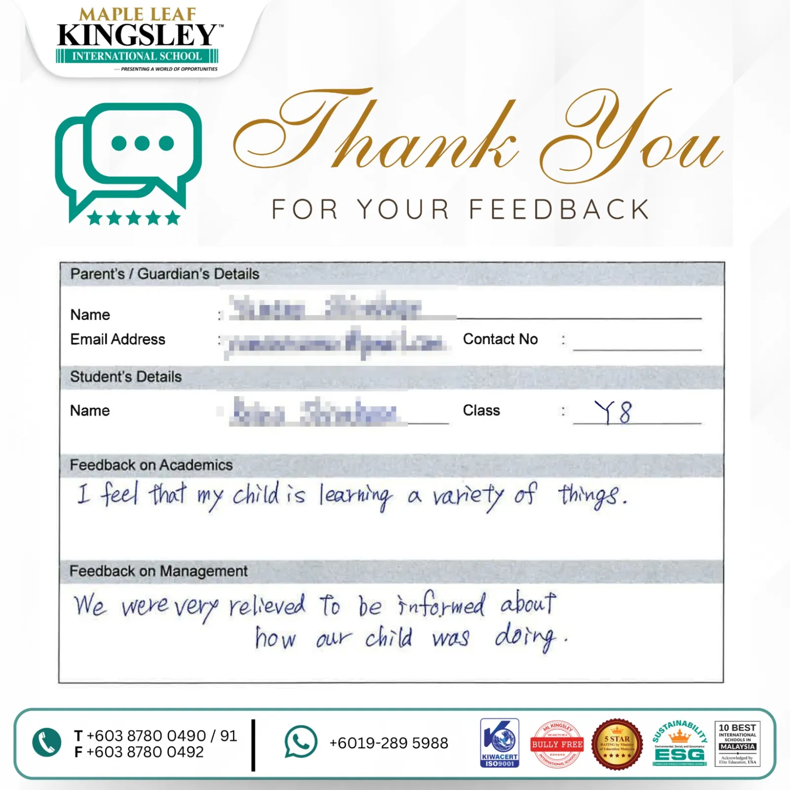 Parent feedback 7