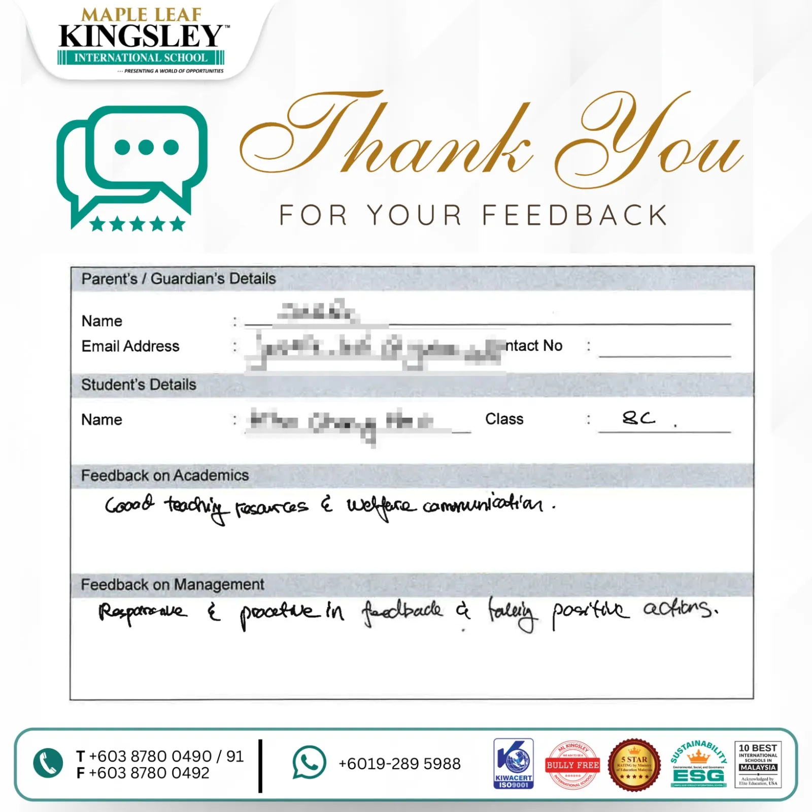 Parent feedback 11