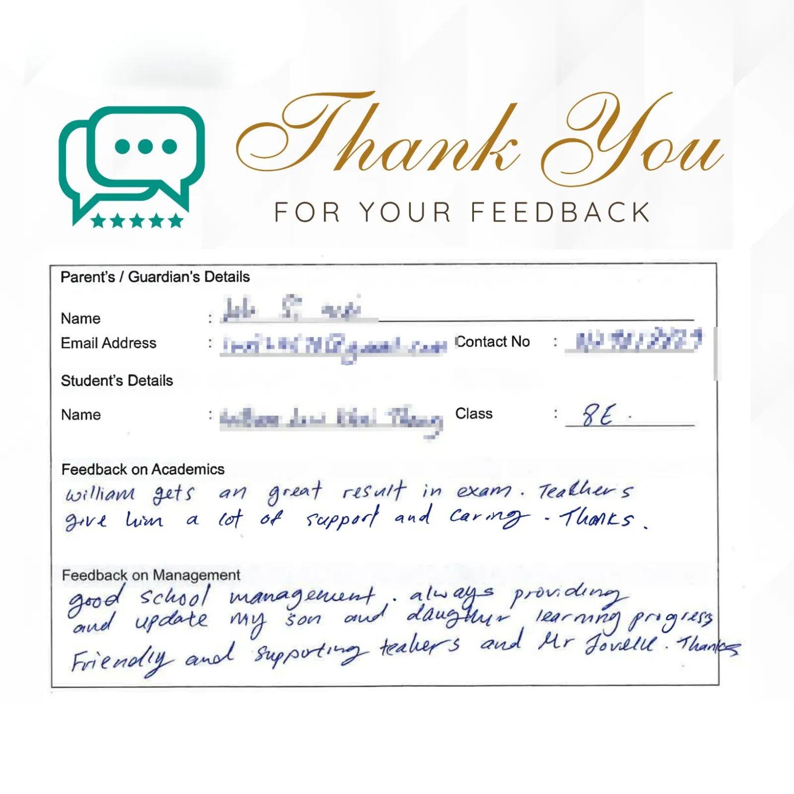 Parent feedback 15
