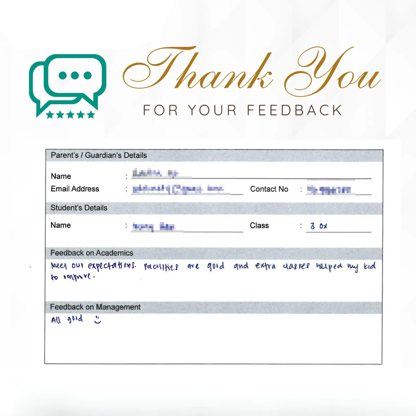Parent feedback 18