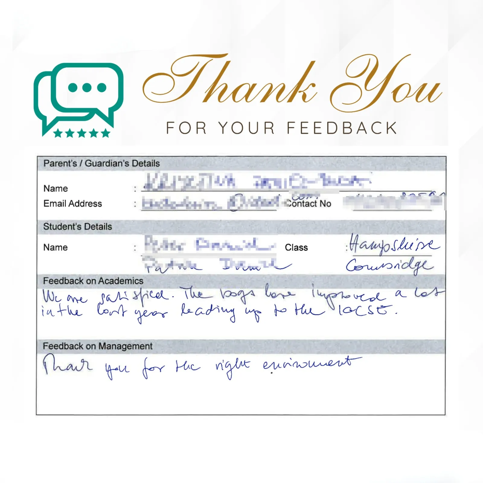 Parent feedback 19