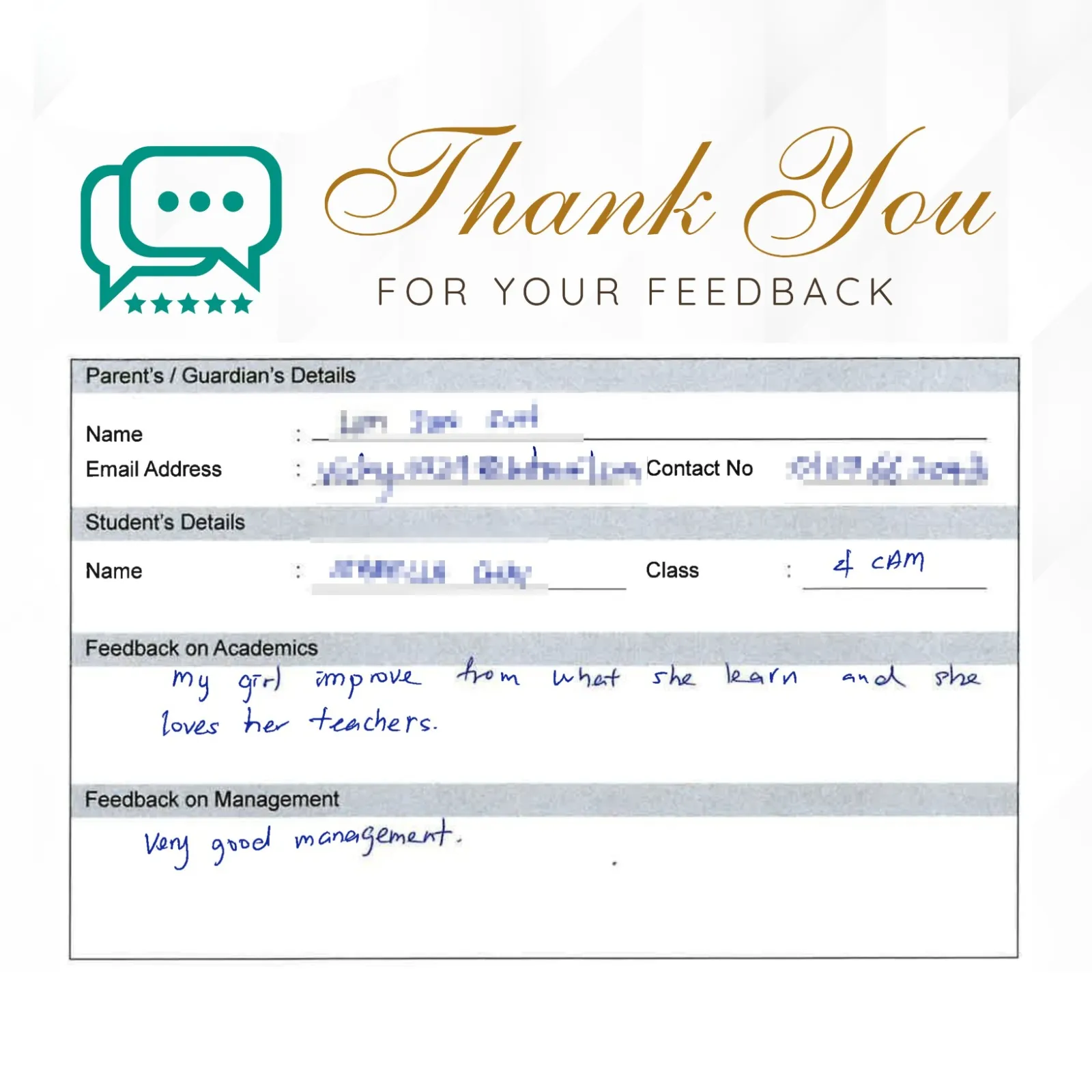 Parent feedback 21
