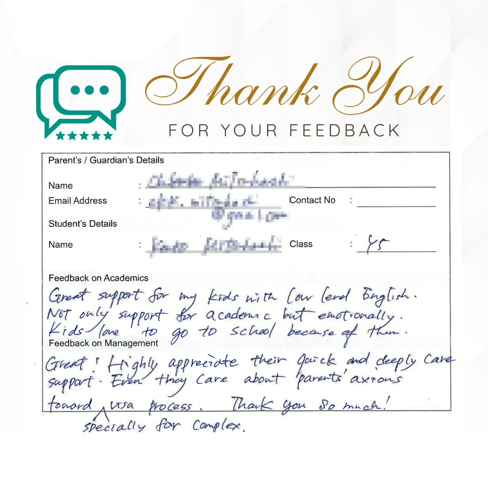 Parent feedback 23