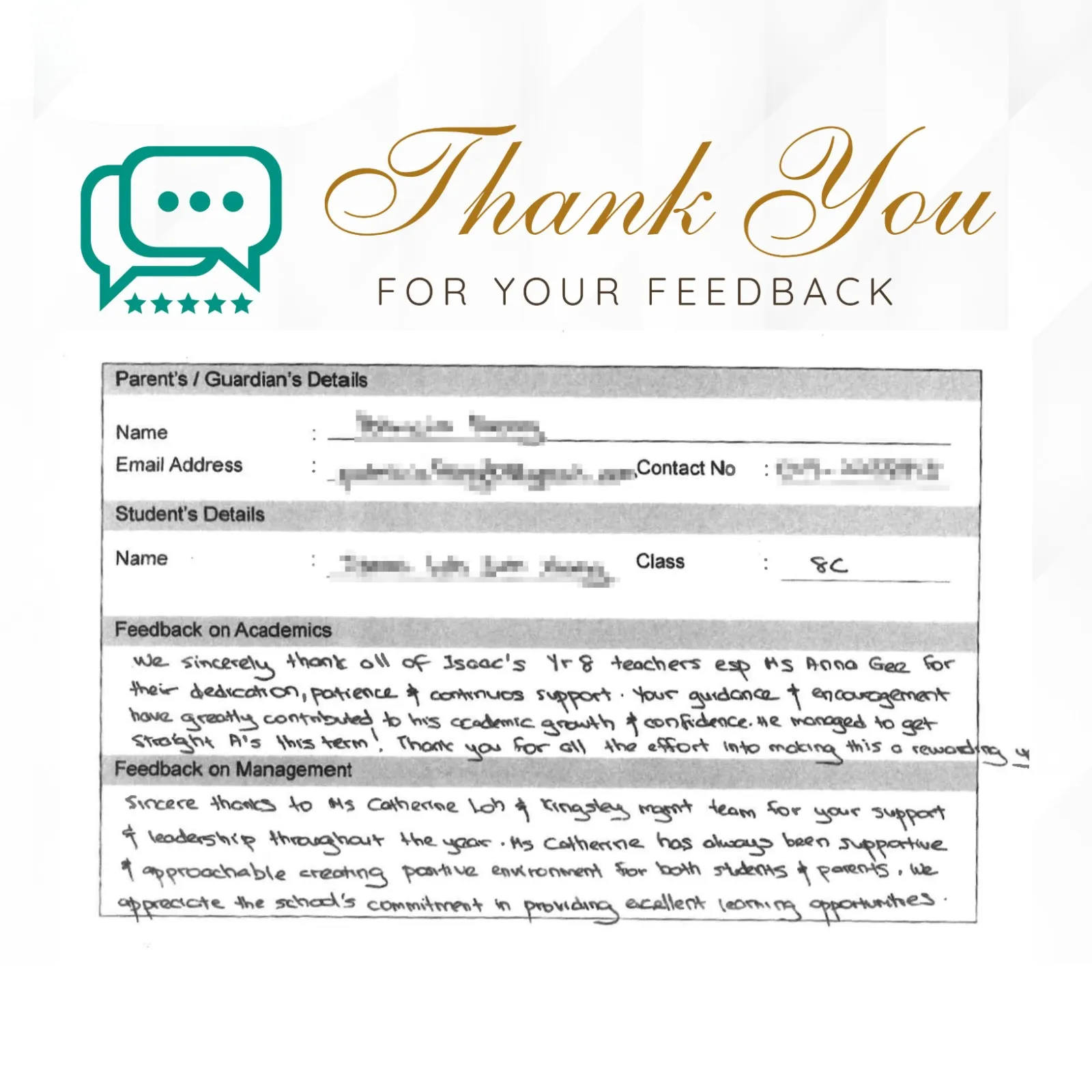 Parent feedback 25